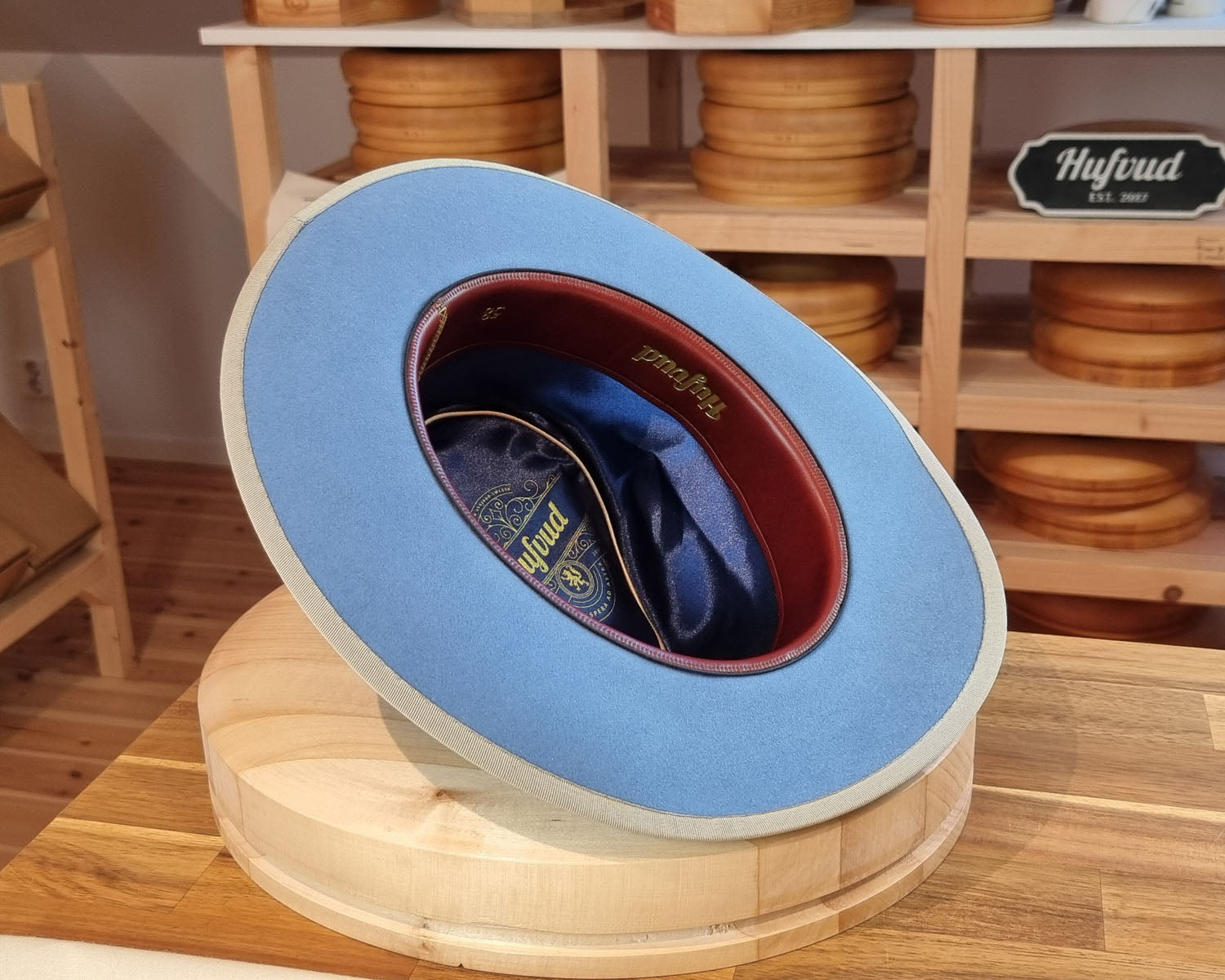 WHIPPET FEDORA | BEAVER FIFTY | MAJESTIC BLUE COLOR | SIZE 58, US 7 1/4