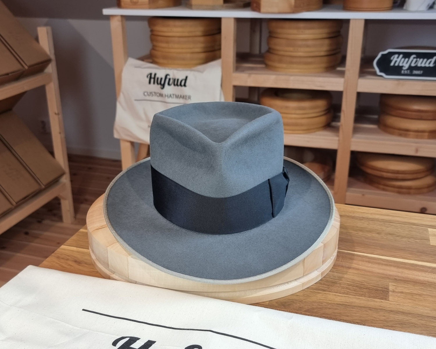 RAGNAR FEDORA | BEAVER FIFTY | EMERALD GRAY COLOR | SIZE 59, US 7 3/8