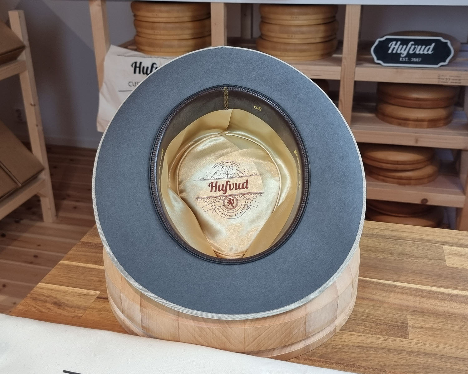 RAGNAR FEDORA | BEAVER FIFTY | EMERALD GRAY COLOR | SIZE 59, US 7 3/8