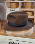 LEIFUR Lucky FEDORA | BEAVER HUNDRED | SABLE BROWN COLOR | SIZE 60, US 7 1/2