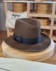 LEIFUR Lucky FEDORA | BEAVER HUNDRED | SABLE BROWN COLOR | SIZE 58, US 7 1/4