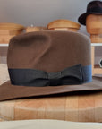 LEIFUR Lucky FEDORA | BEAVER HUNDRED | SABLE BROWN COLOR | SIZE 58, US 7 1/4
