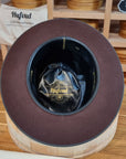 OPEN CROWN PLAYBOY | BEAVER THIRTY | DARK BROWN RUST COLOR | SIZE 59, US 7 3/8