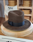 LEIFUR Lucky FEDORA | BEAVER HUNDRED | SABLE BROWN COLOR | SIZE 57, US 7 1/8