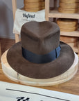 LEIFUR Lucky FEDORA | BEAVER HUNDRED | SABLE BROWN COLOR | SIZE 57, US 7 1/8