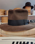 LEIFUR Lucky FEDORA | BEAVER HUNDRED | SABLE BROWN COLOR | SIZE 57, US 7 1/8
