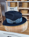 BOGART FEDORA | BEAVER HUNDRED | DARK NAVY BLUE COLOR | SIZE 59, US 7 3/8