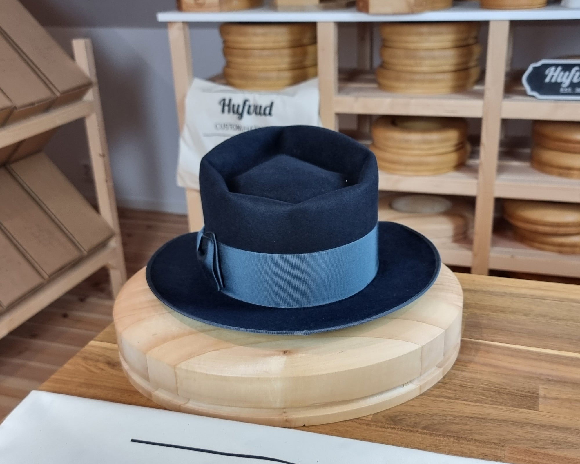 BOGART FEDORA | BEAVER HUNDRED | DARK NAVY BLUE COLOR | SIZE 59, US 7 3/8