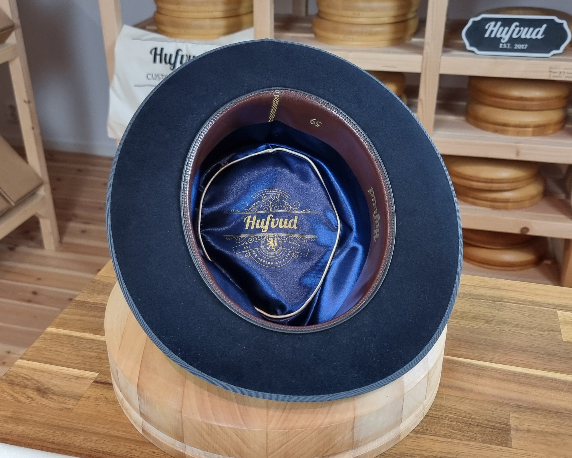 BOGART FEDORA | BEAVER HUNDRED | DARK NAVY BLUE COLOR | SIZE 59, US 7 3/8