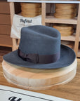 LEIFUR Adventure FEDORA | BEAVER TWENTY | CHARCOAL COLOR | WESTERN WEIGHT | SIZE 59, US 7 3/8