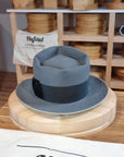 BOGART FEDORA | BEAVER HUNDRED | EMERALD GRAY COLOR | SIZE 58, US 7 1/4 - Hufvud