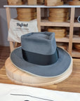 BOGART FEDORA | BEAVER HUNDRED | EMERALD GRAY COLOR | SIZE 58, US 7 1/4 - Hufvud