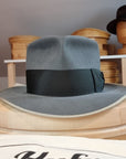 BOGART FEDORA | BEAVER HUNDRED | EMERALD GRAY COLOR | SIZE 58, US 7 1/4 - Hufvud