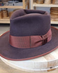 BOGART FEDORA | DARK BROWN RUST | 50X BEAVER BLEND | SIZE 57, US 7 1/8