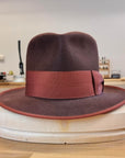 BOGART FEDORA | DARK BROWN RUST | 50X BEAVER BLEND | SIZE 57, US 7 1/8