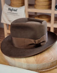 BOGART Maltese Falcon Crease FEDORA | SABLE BROWN COLOR | 30X BEAVER BLEND | SIZE 56, US 7 - Hufvud