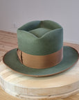 BOGART Maltese Falcon Crease FEDORA | SAGE COLOR | RABBIT & HARE DELUXE BLEND | SIZE 58, US 7 1/4