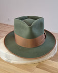 BOGART Maltese Falcon Crease FEDORA | SAGE COLOR | RABBIT & HARE DELUXE BLEND | SIZE 58, US 7 1/4