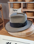 BOGART Maltese Falcon FEDORA | BEAVER FIFTY | STONE COLOR | SIZE 59, US 7 3/8 - Hufvud