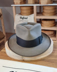 BOGART Maltese Falcon FEDORA | BEAVER FIFTY | STONE COLOR | SIZE 59, US 7 3/8 - Hufvud