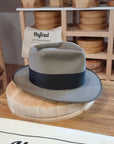 BOGART Maltese Falcon FEDORA | BEAVER FIFTY | STONE COLOR | SIZE 59, US 7 3/8 - Hufvud