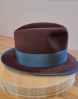 CAGNEY FEDORA | DARK BROWN RUST| 50X BEAVER BLEND | SIZE 59, US 7 3/8