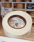 CAGNEY FEDORA | HAND WOVEN ECUADORIAN STRAW | NATURAL COLOR | SIZE 57, US 7 1/8 - Hufvud