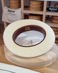 CAGNEY FEDORA | HAND WOVEN ECUADORIAN STRAW | NATURAL COLOR | SIZE 58, US 7 1/4 - Hufvud