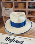 CAGNEY FEDORA | HAND WOVEN ECUADORIAN STRAW | NATURAL COLOR | SIZE 59, US 7 3/8 - Hufvud