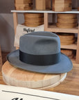 DURHAM 1922 FEDORA | BEAVER FIFTY | EMERALD GRAY COLOR | SIZE 59, US 7 3/8 - Hufvud