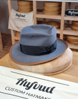 FOUR POINT CROWN FEDORA | BEAVER HUNDRED | LIMITED EDITION GRAY COLOR | SIZE 61, US 7 5/8 - Hufvud