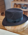 LEIFUR Adventure FEDORA | BEAVER HUNDRED | DARK BROWN COLOR LIMITED EDITION | WESTERN WEIGHT | SIZE 59, US 7 3/8 - Hufvud