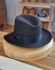 LEIFUR Adventure FEDORA | BEAVER HUNDRED | DARK BROWN COLOR LIMITED EDITION | WESTERN WEIGHT | SIZE 59, US 7 3/8 - Hufvud