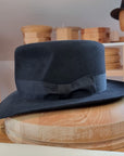 LEIFUR Adventure FEDORA | BEAVER TWENTY | BLACK COLOR | WESTERN WEIGHT | SIZE 58, US 7 1/4 - Hufvud