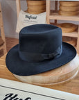 LEIFUR Adventure FEDORA | BEAVER TWENTY | BLACK COLOR | WESTERN WEIGHT | SIZE 58, US 7 1/4 - Hufvud