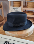 LEIFUR Adventure FEDORA | BEAVER TWENTY | BLACK COLOR | WESTERN WEIGHT | SIZE 58, US 7 1/4 - Hufvud