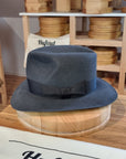 LEIFUR Adventure FEDORA | BEAVER TWENTY | CHARCOAL COLOR | WESTERN WEIGHT | SIZE 61, US 7 5/8 - Hufvud