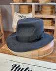 LEIFUR Adventure FEDORA | BEAVER TWENTY | CHARCOAL COLOR | WESTERN WEIGHT | SIZE 61, US 7 5/8 - Hufvud