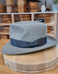 LEIFUR Adventure FEDORA | RABBIT DELUXE WESTERN FELT | ASH GRAY COLOR | SIZE 60, US 7 1/2