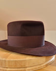 LEIFUR FEDORA | 100X BEAVER | OXBLOOD | SIZE 58, US 7 1/4