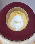 LEIFUR FEDORA | BURGUNDY | RABBIT & HARE DELUXE BLEND | SIZE 60, US 7 1/2