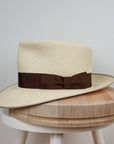 LEIFUR FEDORA | HAND WOVEN ECUADORIAN STRAW | NATURAL COLOR | SIZE 60, US 7 1/2