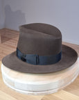 LEIFUR Lucky FEDORA | 100X BEAVER | SABLE BROWN | US 7 1/2, EU 60