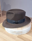 LEIFUR Lucky FEDORA | 100X BEAVER | SABLE BROWN | US 7 1/2, EU 60