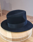 LEIFUR Lucky FEDORA | 50X BEAVER BLEND | BLACK | SIZE 56, US 7