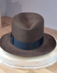 LEIFUR Lucky FEDORA | 50X BEAVER BLEND | SABLE BROWN | SIZE 58, US 7 1/4