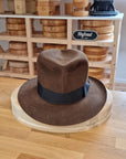 LEIFUR Lucky FEDORA | 50X BEAVER BLEND | SABLE BROWN | SIZE 58, US 7 1/4
