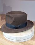 LEIFUR Lucky FEDORA | 50X BEAVER BLEND | SABLE BROWN | SIZE 59, US 7 3/8