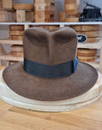 LEIFUR Lucky FEDORA | 50X BEAVER BLEND | SABLE BROWN | SIZE 59, US 7 3/8