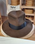 LEIFUR Lucky FEDORA | BEAVER HUNDRED | SABLE BROWN COLOR | SIZE 58, US 7 1/4 - Hufvud